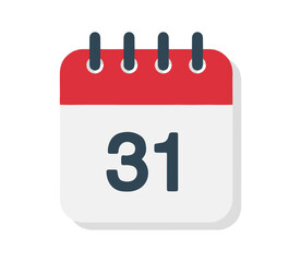 Fototapeta premium Simple Calendar Icon Appointment Date Time Management