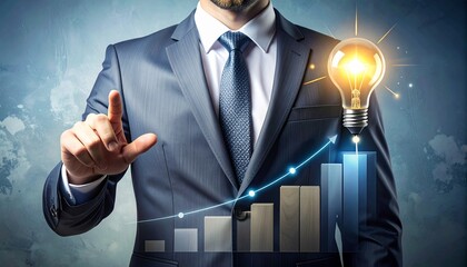 Achieve business goals with a stunning new idea, growth, strategy, and innovation with this modern concept for your next project or campaign