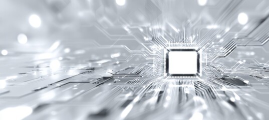 Microchip semiconductor. Generative AI technology.