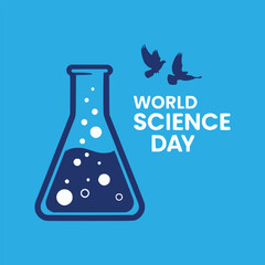National science day vector logo design template