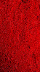 the wall is painted with red paint with visible details