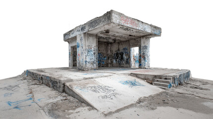 Urban Exploration Photography: Urban exploration photography capturing hidden, abandoned locations in cities, isolated on a Transparent background, PNG file.