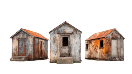 Urban Exploration Photography: Urban exploration photography of abandoned spaces and forgotten locations, isolated on a Transparent background, PNG file.