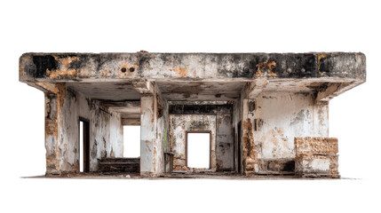 Urban Exploration Photography: Urban exploration photography of abandoned spaces and forgotten locations, isolated on a Transparent background, PNG file.