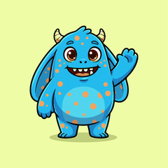 a creative cartoon character monster illustration design