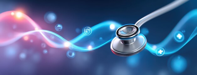 Stethoscope with digital waves
