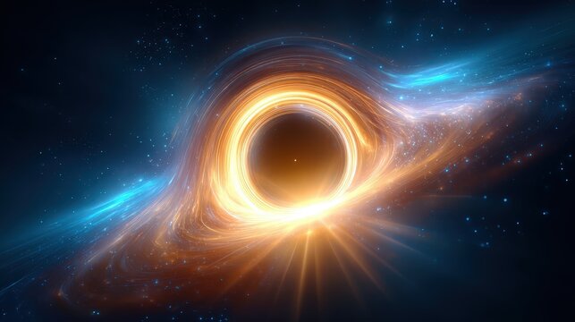 Artistic black - hole depiction