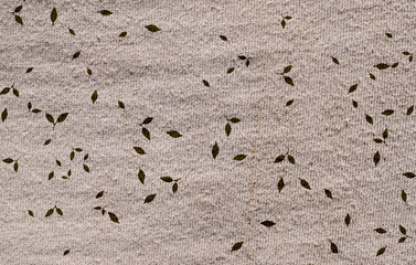 Knitted fabric with small leaf pattern
