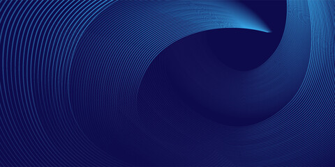 Abstract blue background with glowing curved lines. Shiny blue swirl curve lines design. Spiral lines. EPS 10