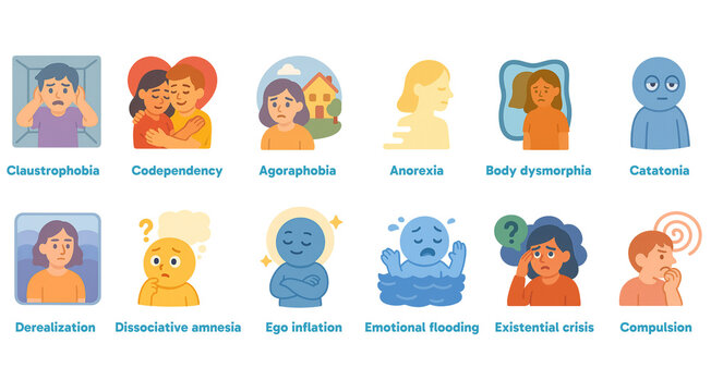 Psychological Disorders & Emotional States Icons