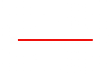 Red horizontal line drawing, simple minimal element, progress bar, loading indicator, transparent background