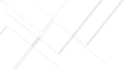 Abstract white background design with layers of textured white transparent material in triangle and squares shapes. White color technology concept geometric line vector white light grey background.	
