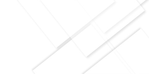 Abstract white background design with layers of textured white transparent material in triangle and squares shapes. White color technology concept geometric line vector white light grey background.	
