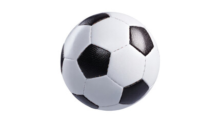 Obraz premium Classic Black and White Soccer Ball on a Transparent Background