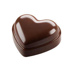 3d chocolate heart icon representing valentine gift and sweetness.