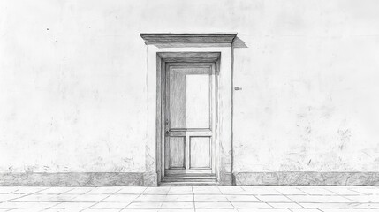 minimalistic vector style door