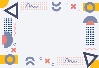 Minimal Memphis Style Frame Abstract Geometric Background for Poster and Branding Design