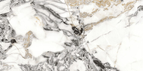 Black and white with golden natural marble texture
