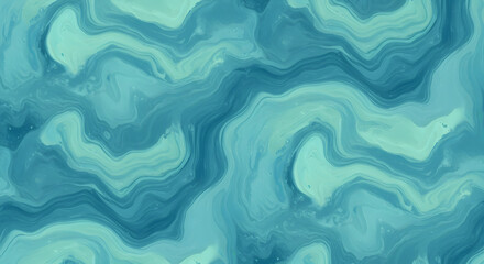 Obraz premium Abstract Watercolor Swirls - Blue and Teal Paint Texture, Artistic Background Design.