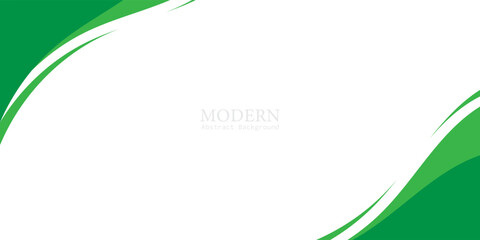 Modern green banner background. Graphic design banner pattern background template with dynamic wave shapes.
