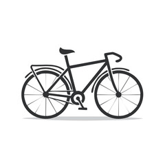 Retro bicycle icon illustration, vintage style bike transport concept