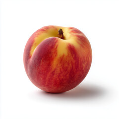 Delicious peach with fuzzy velvety skin showcased in studio setting close-up view freshness and flavor highlighted