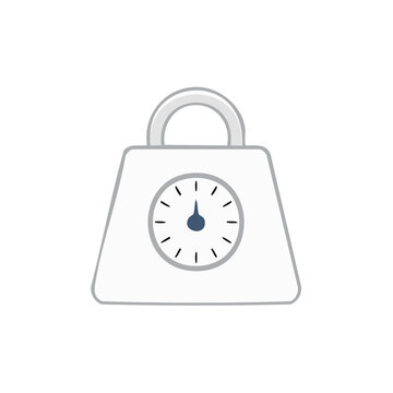 Weight Scale Illustration With Dial and Handle