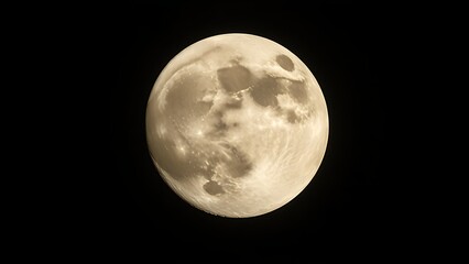 Obraz premium compression. A dramatic night sky featuring a super moon with detailed craters and atmospheric glow. travel magazines, destination branding, designed for travel destination branding.