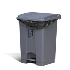 trash can with recycle bin isolated on white background. This has clipping path.