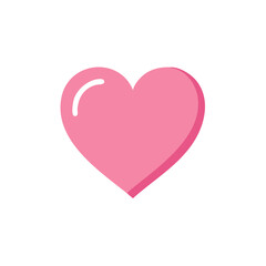 Pink Heart Graphic: Love Icon, Valentine's Day Symbol, Minimalist Design, Romantic