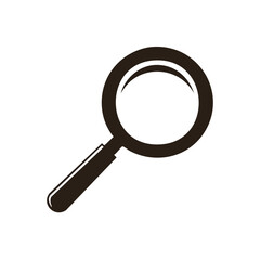 Magnifying glass icon simple clean graphic search symbol magnifying exploration tool