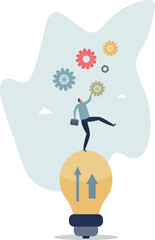 Obraz premium Process improvement, adjustment to improve efficiency or productivity, project progress or development to increase performance concept.life and employment of people.