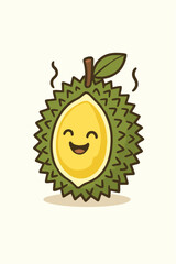 durian vector with beautiful colors
