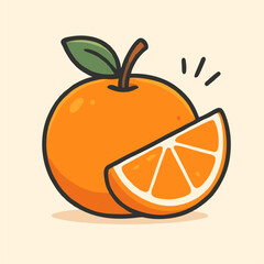 beautiful and lovely orange vector
