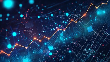 Fototapeta premium Futuristic finance data visualization concept high resolution picture