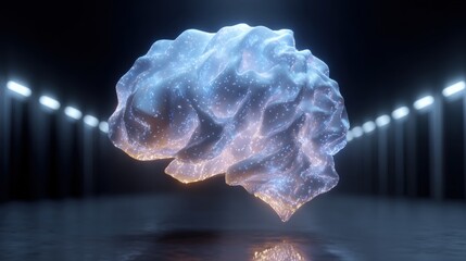 3d rendering of a large, spherical object that appears to be floating in the air. the object is made up of small, white dots that are scattered across its surface, creating a sparkling effect.