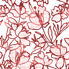 beautiful seamless pattern with flowers textured colorful background 