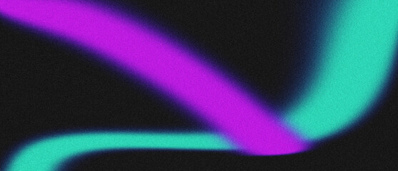 green pink neon-like glowing gradient on grainy dark black noise texture for modern abstract banner...