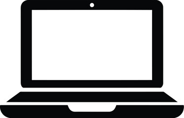 Modern laptop icon minimalist technology symbol