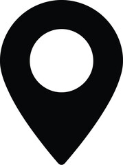 Black map pin icon