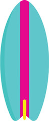 Vibrant surfboard icon summer beach fun