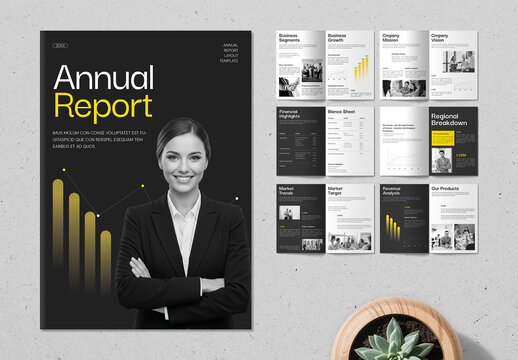 Modern Corporate Annual Report Brochure Template