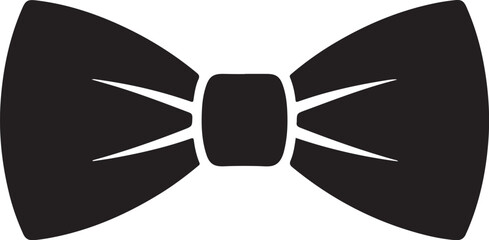 Black bow tie silhouette formal wear accessory