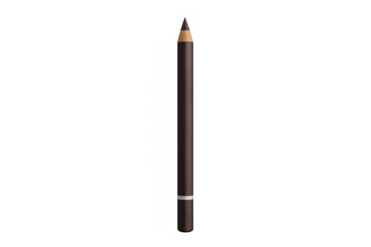 Brown eye pencil cosmetics for makeup, beauty and fashion, drawing eyes with kohl eyeliner on transparent background