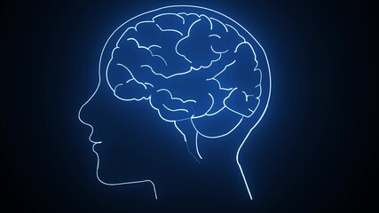 Silhouette of a human head with a brain and gears symbolizing intelligence, idea, and business thinking concept illustration - Powered by Adobe