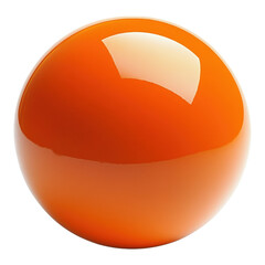 Round orange ball on transparent background on transparent background