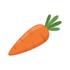 Fresh and Vibrant Orange Carrot Illustration Isolated on White Background for Healthy Eating and Lifestyle Concepts