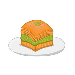 Delicious Baklava Pastry on a Plate