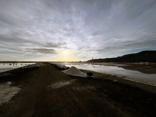 dawn at the salt flats of Pampatar, Venezuela