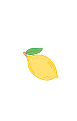 lemon with leaves